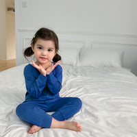 Load image into Gallery viewer, 2 Pieces Set Baby Kid Unisex Solid Color Tops And Pants Sleepwears Wholesale 230315226
