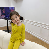 Load image into Gallery viewer, 2 Pieces Set Baby Kid Unisex Solid Color Tops And Pants Sleepwears Wholesale 230315226
