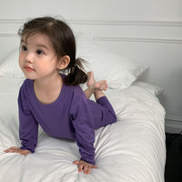 Load image into Gallery viewer, 2 Pieces Set Baby Kid Unisex Solid Color Tops And Pants Sleepwears Wholesale 230315226
