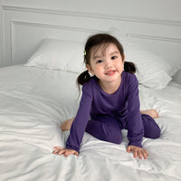 Load image into Gallery viewer, 2 Pieces Set Baby Kid Unisex Solid Color Tops And Pants Sleepwears Wholesale 230315226
