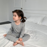 Load image into Gallery viewer, 2 Pieces Set Baby Kid Unisex Solid Color Tops And Pants Sleepwears Wholesale 230315226
