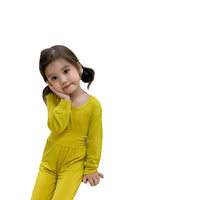 Load image into Gallery viewer, 2 Pieces Set Baby Kid Unisex Solid Color Tops And Pants Sleepwears Wholesale 230315226
