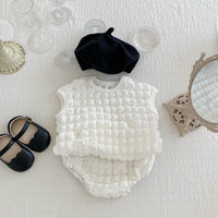 Load image into Gallery viewer, 2 Pieces Set Baby Girls Solid Color Tops And Shorts Wholesale 230315231
