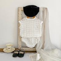 Load image into Gallery viewer, 2 Pieces Set Baby Girls Solid Color Tops And Shorts Wholesale 230315231
