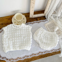 Load image into Gallery viewer, 2 Pieces Set Baby Girls Solid Color Tops And Shorts Wholesale 230315231
