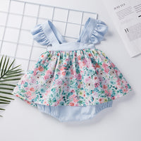 Load image into Gallery viewer, Baby Girls Flower Print Rompers Wholesale 230315234
