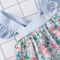 Load image into Gallery viewer, Baby Girls Flower Print Rompers Wholesale 230315234
