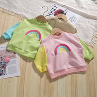 Load image into Gallery viewer, Baby Kid Unisex Color-blocking Rainbow Hoodies Sweatshirts Wholesale 230315235
