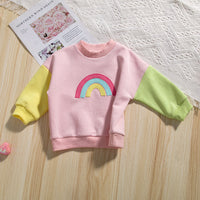 Load image into Gallery viewer, Baby Kid Unisex Color-blocking Rainbow Hoodies Sweatshirts Wholesale 230315235
