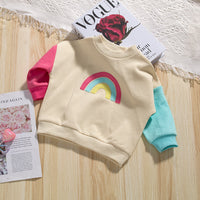 Load image into Gallery viewer, Baby Kid Unisex Color-blocking Rainbow Hoodies Sweatshirts Wholesale 230315235
