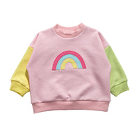 Load image into Gallery viewer, Baby Kid Unisex Color-blocking Rainbow Hoodies Sweatshirts Wholesale 230315235
