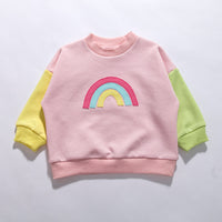 Load image into Gallery viewer, Baby Kid Unisex Color-blocking Rainbow Hoodies Sweatshirts Wholesale 230315235
