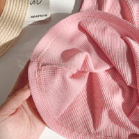 Load image into Gallery viewer, 2 Pieces Set Baby Kid Girls Solid Color Tank Tops And Shorts Wholesale 230315337
