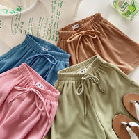 Load image into Gallery viewer, 2 Pieces Set Baby Kid Girls Solid Color Tank Tops And Shorts Wholesale 230315337
