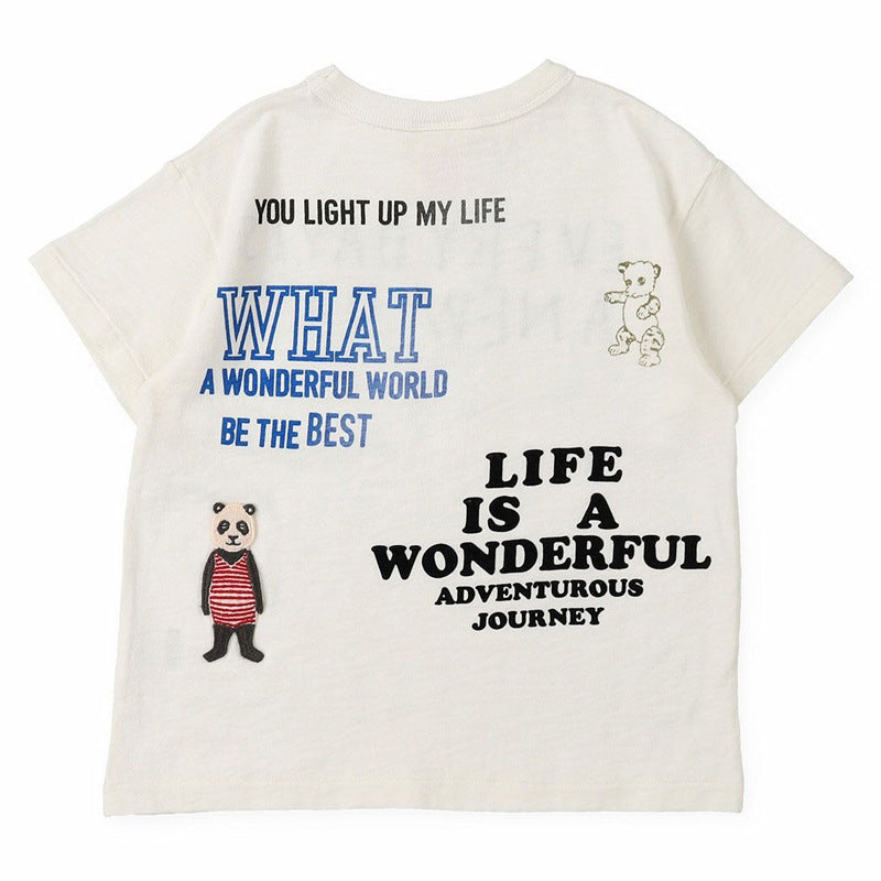 Baby Kid Unisex Letters Cartoon Print T-Shirts Wholesale 230315351
