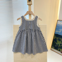 Load image into Gallery viewer, Baby Kid Girls Checked Dresses Wholesale 230315400
