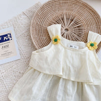 Load image into Gallery viewer, 2 Pieces Set Baby Kid Girls Solid Color Tank Tops And Shorts Wholesale 230315410
