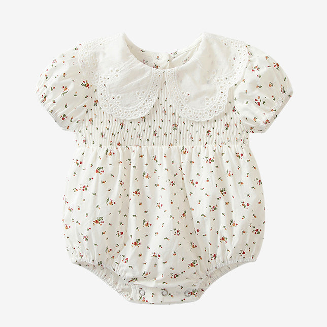 Baby Girls Flower Print Rompers Wholesale 230315415