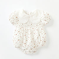Load image into Gallery viewer, Baby Girls Flower Print Rompers Wholesale 230315415
