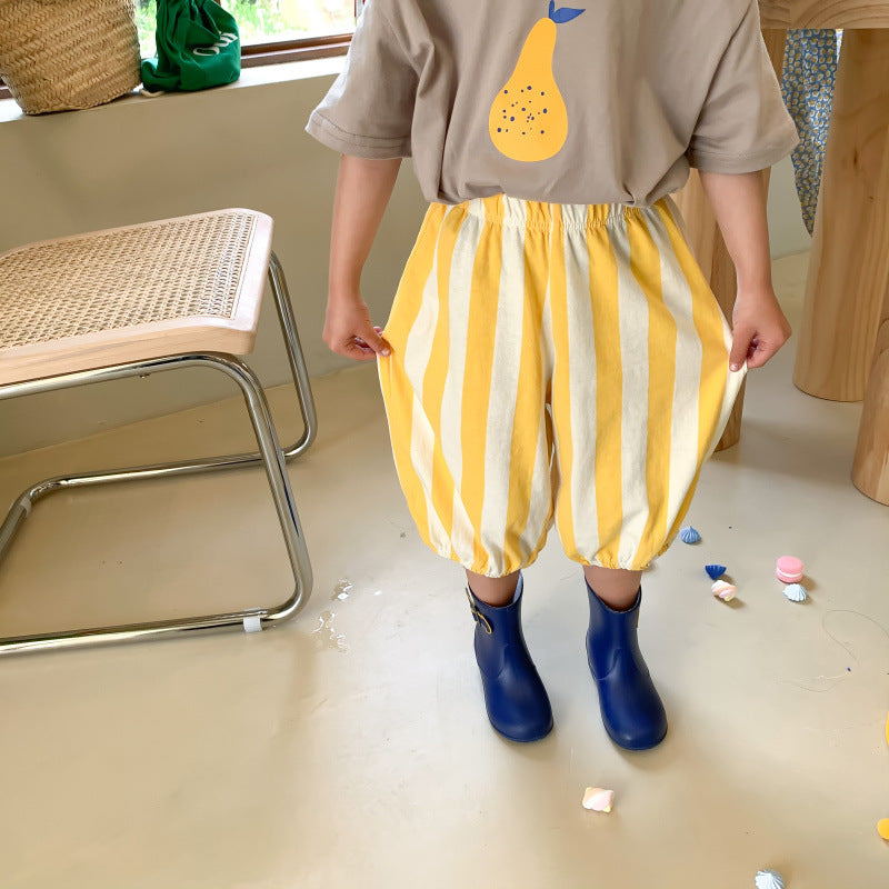 Baby Kid Unisex Striped Shorts Wholesale 23031544