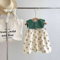 Load image into Gallery viewer, Baby Kid Girls Flower Print Dresses Wholesale 230315470

