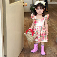 Load image into Gallery viewer, Baby Kid Girls Checked Dresses Wholesale 230315574
