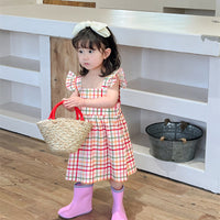 Load image into Gallery viewer, Baby Kid Girls Checked Dresses Wholesale 230315574
