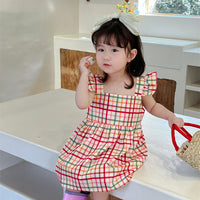 Load image into Gallery viewer, Baby Kid Girls Checked Dresses Wholesale 230315574
