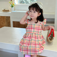 Load image into Gallery viewer, Baby Kid Girls Checked Dresses Wholesale 230315574
