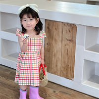 Load image into Gallery viewer, Baby Kid Girls Checked Dresses Wholesale 230315574
