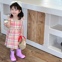 Load image into Gallery viewer, Baby Kid Girls Checked Dresses Wholesale 230315574
