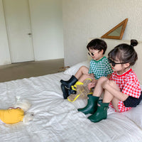 Load image into Gallery viewer, 2 Pieces Set Baby Kid Unisex Checked T-Shirts And Shorts Wholesale 23031562
