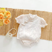 Load image into Gallery viewer, Baby Girls Solid Color Flower Rompers Wholesale 230315633
