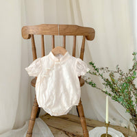 Load image into Gallery viewer, Baby Girls Solid Color Flower Rompers Wholesale 230315633
