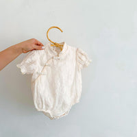 Load image into Gallery viewer, Baby Girls Solid Color Flower Rompers Wholesale 230315633
