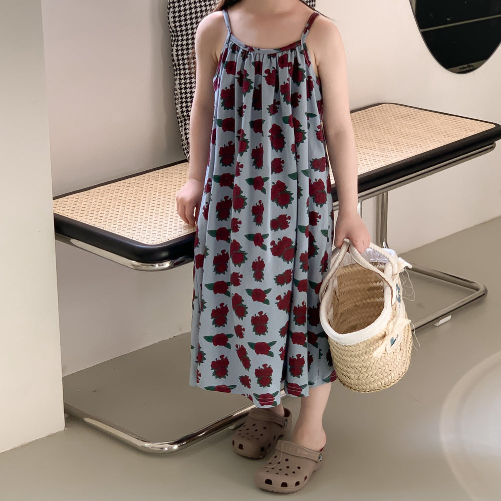 Baby Kid Girls Flower Print Dresses Wholesale 230315649