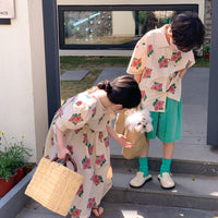 Load image into Gallery viewer, Baby Kid Big Kid Girls Flower Print Dresses Wholesale 230315673
