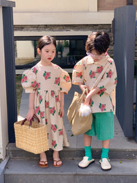 Load image into Gallery viewer, Baby Kid Big Kid Girls Flower Print Dresses Wholesale 230315673
