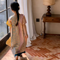 Load image into Gallery viewer, Baby Kid Girls Striped Flower Print Dresses Wholesale 230315699
