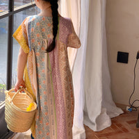 Load image into Gallery viewer, Baby Kid Girls Striped Flower Print Dresses Wholesale 230315699
