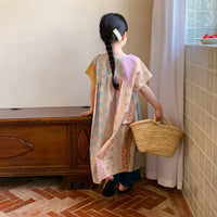 Load image into Gallery viewer, Baby Kid Girls Striped Flower Print Dresses Wholesale 230315699
