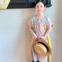 Load image into Gallery viewer, Baby Kid Girls Striped Flower Print Dresses Wholesale 230315699
