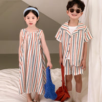 Load image into Gallery viewer, Baby Kid Unisex Striped Dresses Wholesale 230315707
