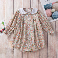 Load image into Gallery viewer, Baby Girls Flower Print Rompers Wholesale 23031571
