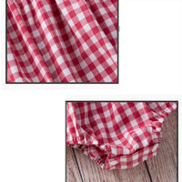 Load image into Gallery viewer, Baby Girls Checked Rompers Wholesale 23031573

