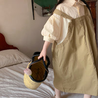 Load image into Gallery viewer, 2 Pieces Set Baby Kid Girls Solid Color Tops And Dresses Wholesale 230315739
