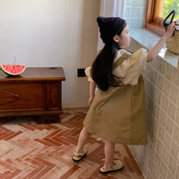 Load image into Gallery viewer, 2 Pieces Set Baby Kid Girls Solid Color Tops And Dresses Wholesale 230315739
