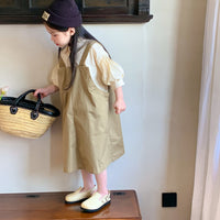 Load image into Gallery viewer, 2 Pieces Set Baby Kid Girls Solid Color Tops And Dresses Wholesale 230315739
