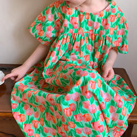 Load image into Gallery viewer, Baby Kid Girls Flower Print Dresses Wholesale 230315746
