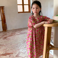 Load image into Gallery viewer, Baby Kid Girls Flower Print Dresses Wholesale 230315746
